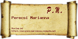Perecsi Marianna névjegykártya
